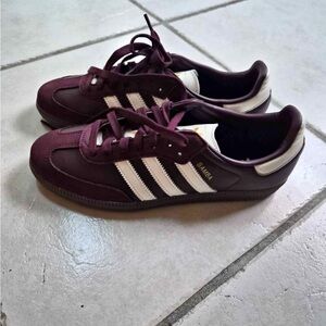 Adidas Samba Burgundy and White Men's Sneakers